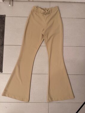 Canal Beige Flare Knit Pants